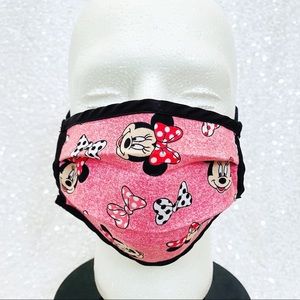 🔴4/$25 minnie mouse pink child face mask